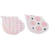 Pop of Pink Cotton Heart Bibs 2PK - HoneyBug 