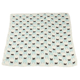 Peek-A-Boo Cats and White Bamboo Muslin Newcastle Blanket - HoneyBug 