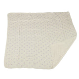 Lavender Flower and White Bamboo Muslin Newcastle Blanket - HoneyBug 
