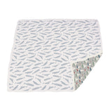 Blue Shadow Whales and Marina Sailboats Bamboo Newcastle Blanket - HoneyBug 