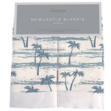 Ocean Palm Trees Bamboo Newcastle Blankie - HoneyBug 