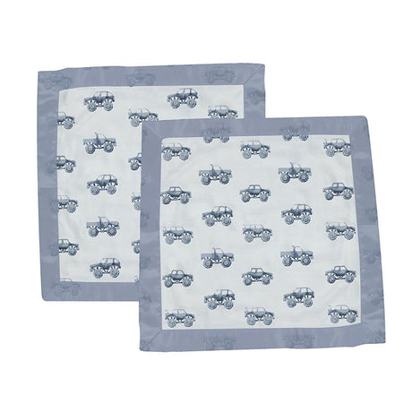 Indigo Monster Trucks Cotton Newcastle Blankie - HoneyBug 