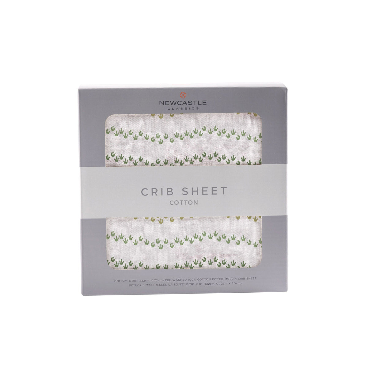 Dino Feet Cotton Muslin Crib Sheet - HoneyBug 