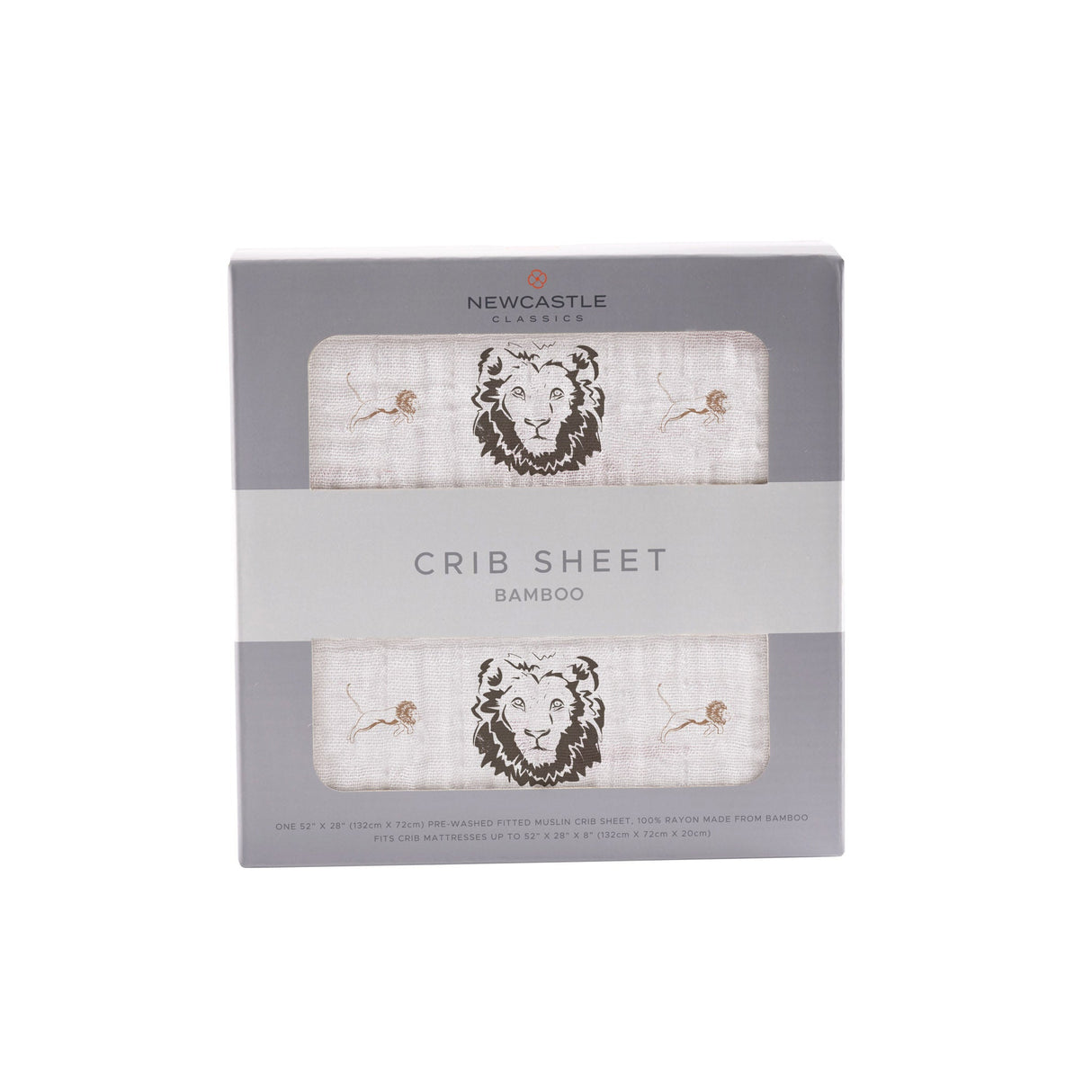 Hear Me Roar Lion Bamboo Muslin Crib Sheet - HoneyBug 