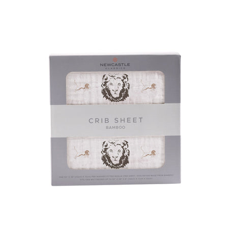 Hear Me Roar Lion Bamboo Muslin Crib Sheet - HoneyBug 