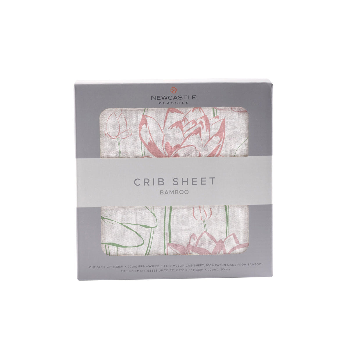 Water Lily Bamboo Muslin Crib Sheet - HoneyBug 