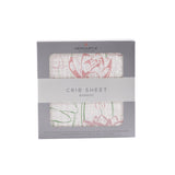 Water Lily Bamboo Muslin Crib Sheet - HoneyBug 