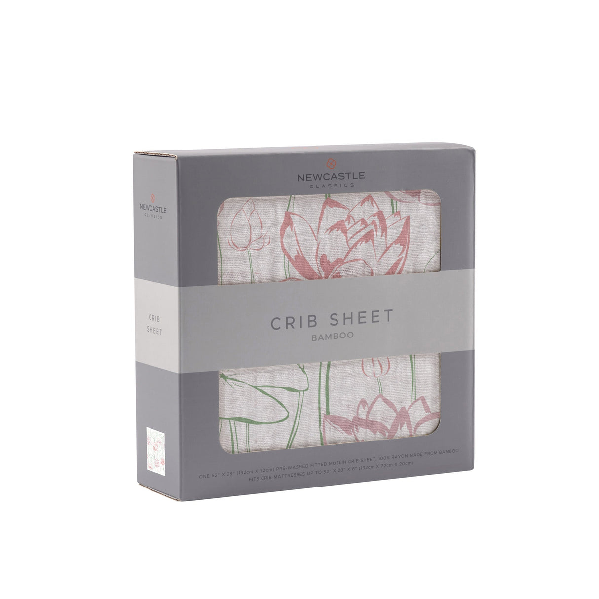 Water Lily Bamboo Muslin Crib Sheet - HoneyBug 