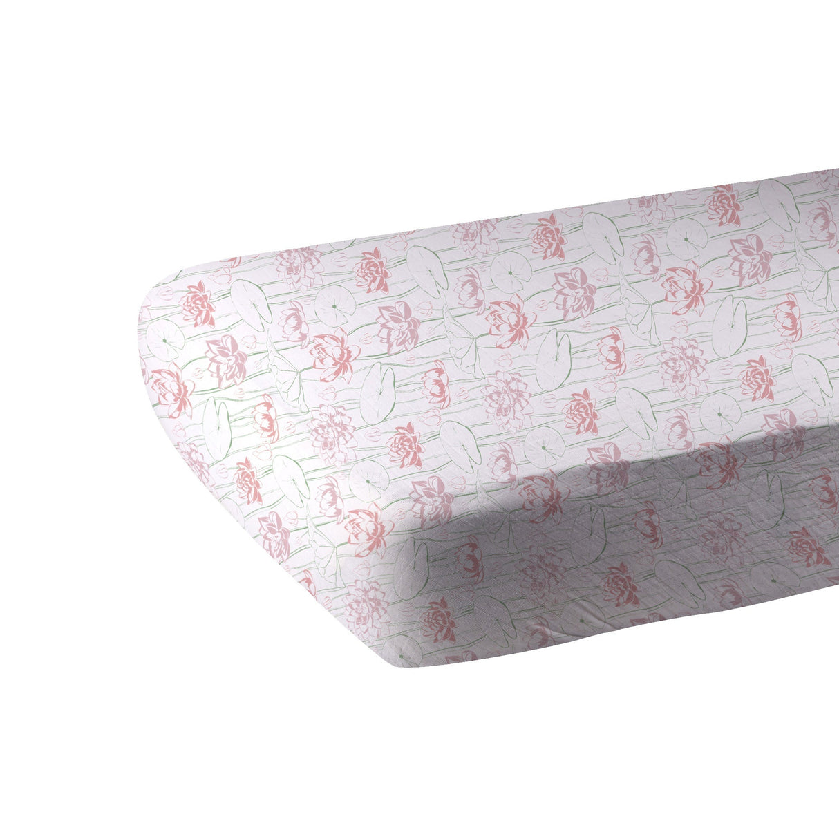 Water Lily Bamboo Muslin Crib Sheet - HoneyBug 
