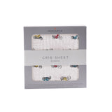 Vintage Motorcycles Bamboo Muslin Crib Sheet - HoneyBug 
