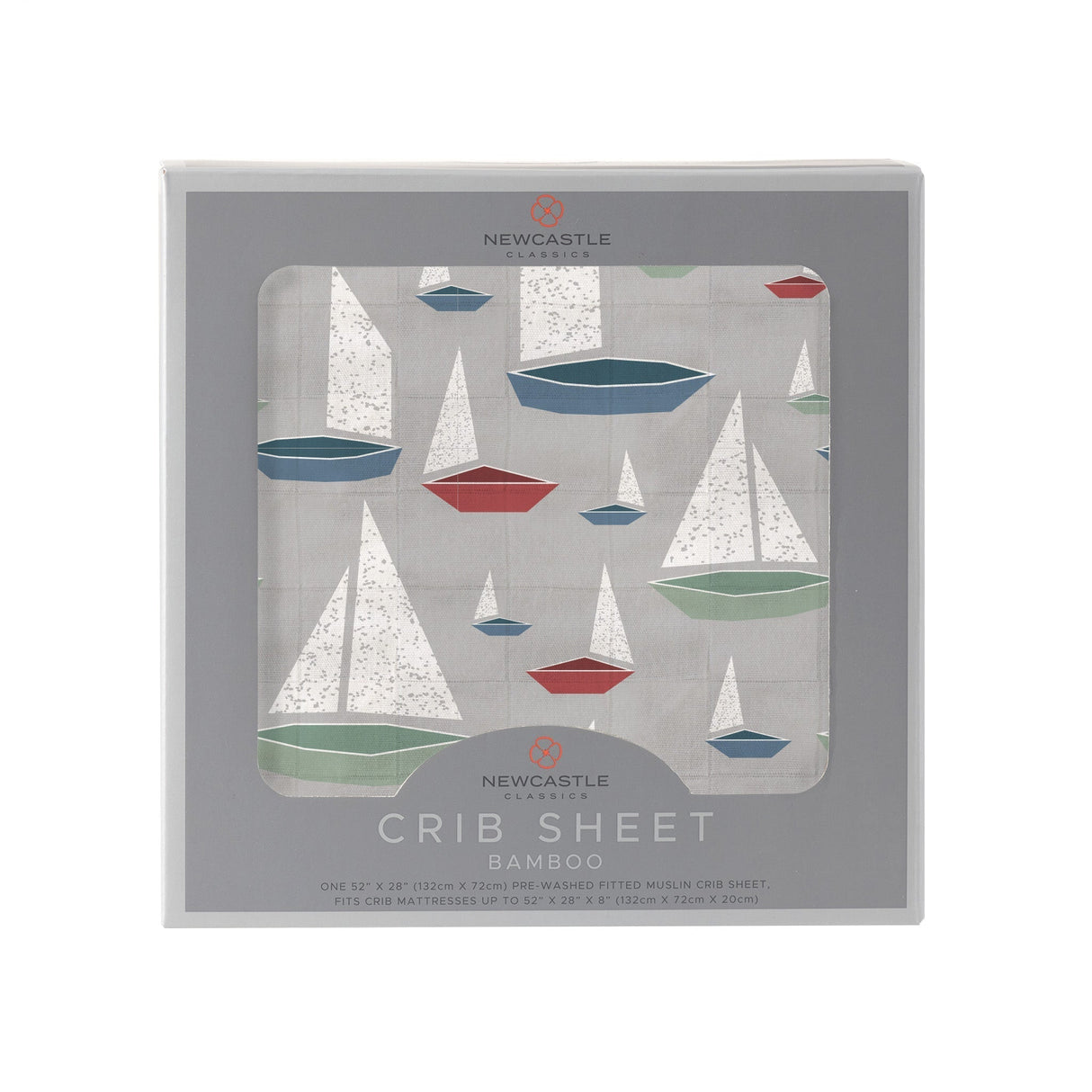 Marina Sailboats Bamboo Muslin Crib Sheet - HoneyBug 