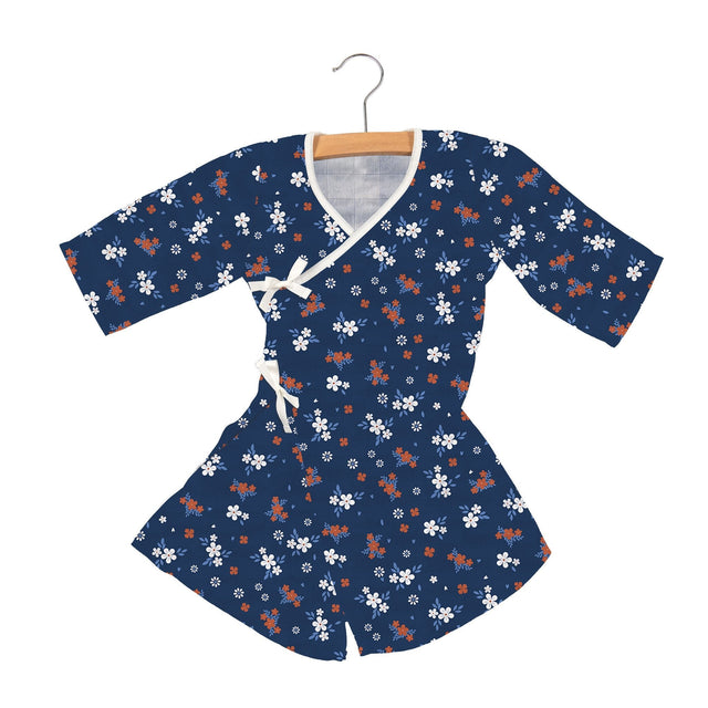 Serenity Floral Bamboo Newcastle Mini Wrap Dress - HoneyBug 