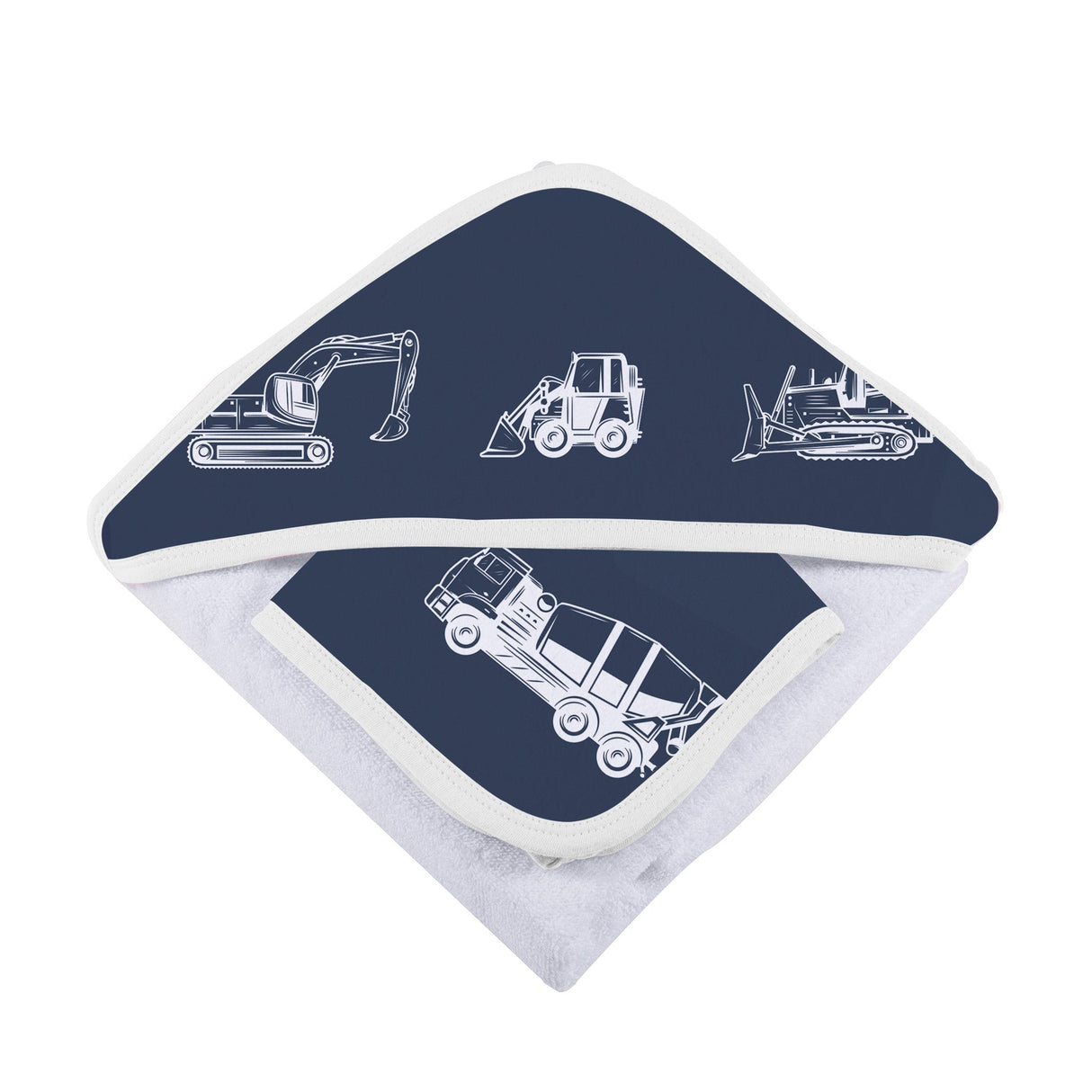 Things That Go Hooded Towel and Washcloth Set - HoneyBug 