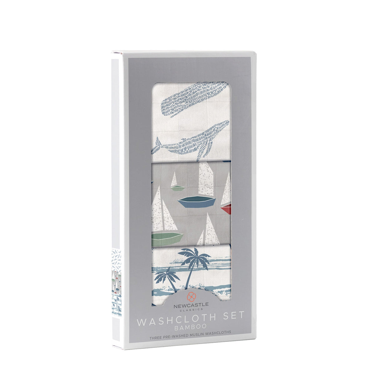 Ocean Tides Bamboo Washcloth Set of 3 - HoneyBug 
