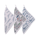 Ocean Tides Bamboo Washcloth Set of 3 - HoneyBug 