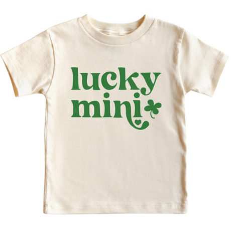 Lucky Mini St Patrick's Day Shirt - Natural - HoneyBug 