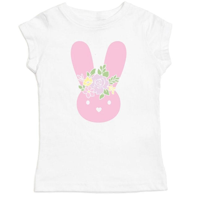 Boho Bunny Short Sleeve Shirt - Kids Easter Tee - HoneyBug 