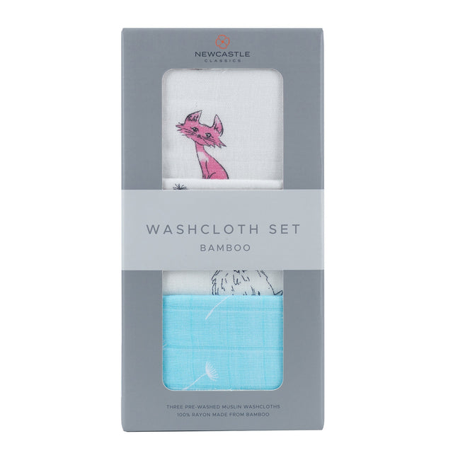 Dandelions Bamboo Washcloth Set 3PK - HoneyBug 