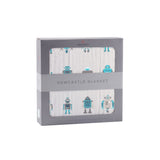 Robots Cotton Muslin Newcastle Blanket - HoneyBug 