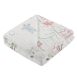 Turtles and Water Lily Bamboo Muslin Newcastle Blanket - HoneyBug 