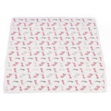 Playful Kitty and Candy Stripe Bamboo Muslin Newcastle Blanket - HoneyBug 