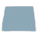 Vintage Steam Trains and Blue Stripe Bamboo Muslin Newcastle Blanket - HoneyBug 