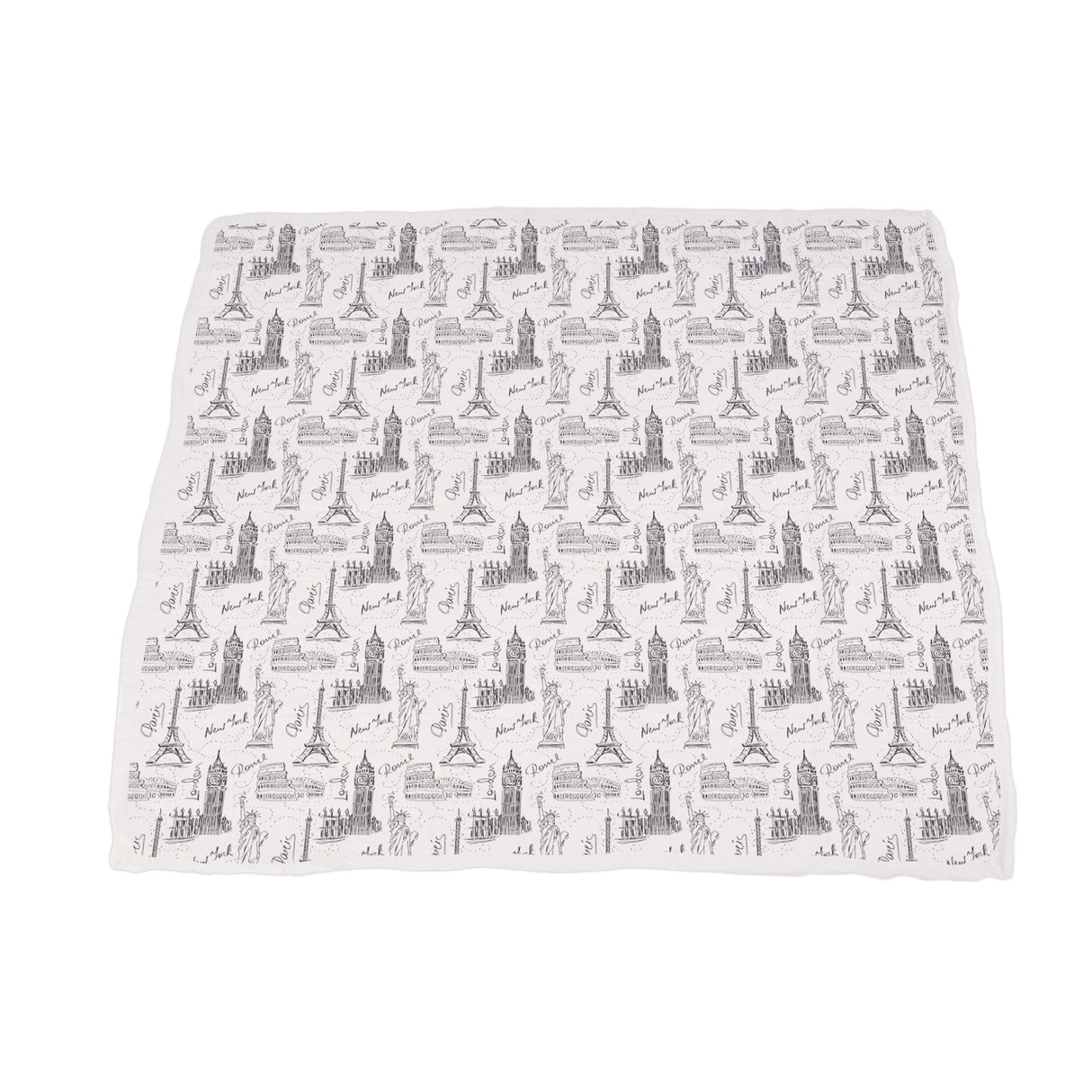 Pearl Polka Dot and London, Paris, New York Bamboo Newcastle Blanket - HoneyBug 