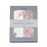 Mermaids and Scales Bamboo Changing Pad Cover/Bassinet Sheets - HoneyBug 