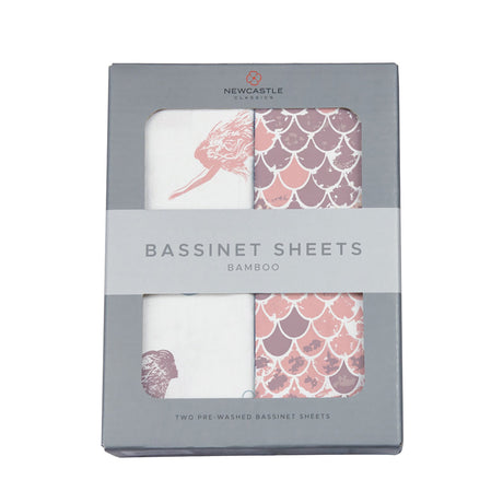 Mermaids and Scales Bamboo Changing Pad Cover/Bassinet Sheets - HoneyBug 