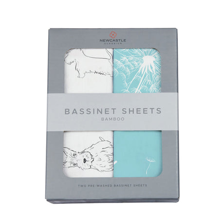 Corgi and Dandelion Seeds Bamboo Changing Pad Cover/Bassinet Sheets - HoneyBug 