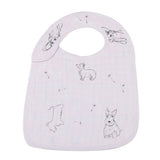 Dandelions Bamboo Muslin Snap Bibs 3PK - HoneyBug 
